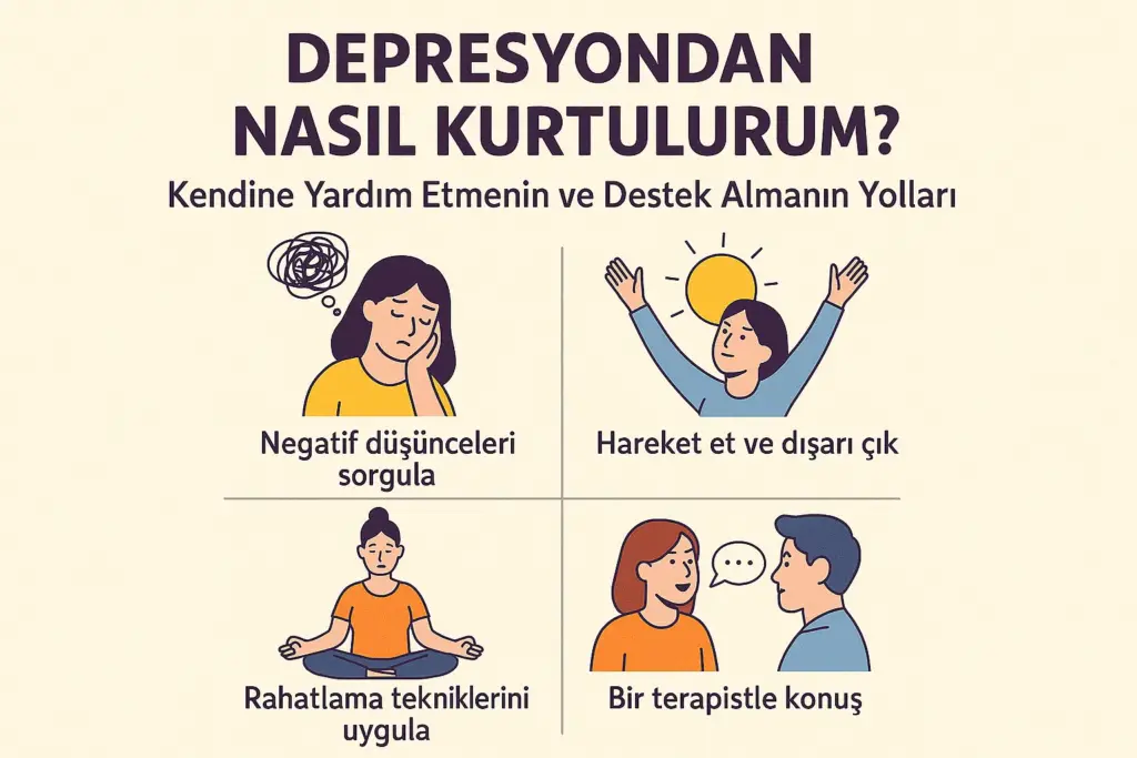 Depresyondan Nasıl Kurtulurum? Kendine Yardım Etmenin ve Destek Almanın Yolları