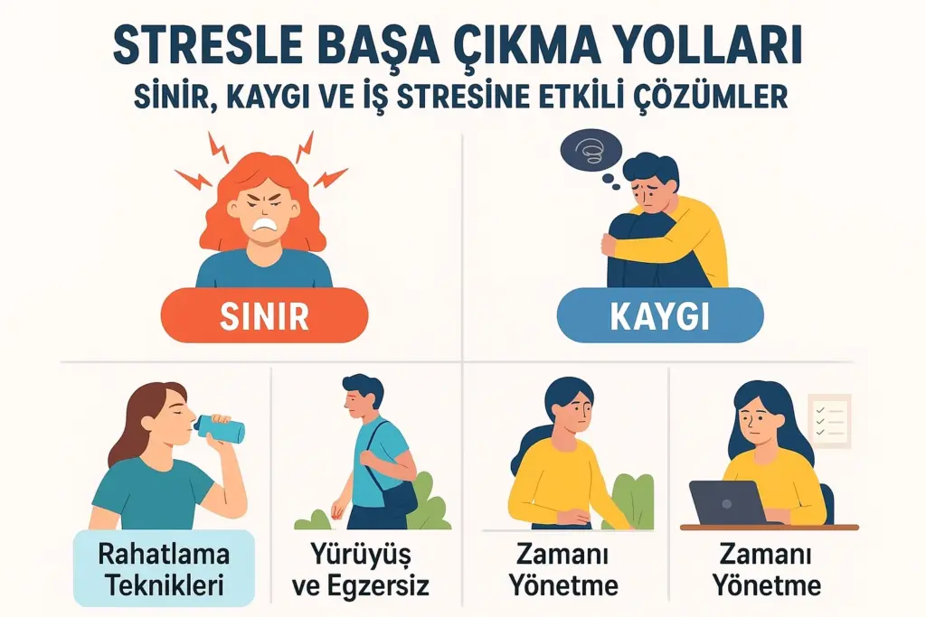 Stresle Başa Çıkma Yolları, Sinir, Kaygı ve İş Stresine Etkili Çözümler